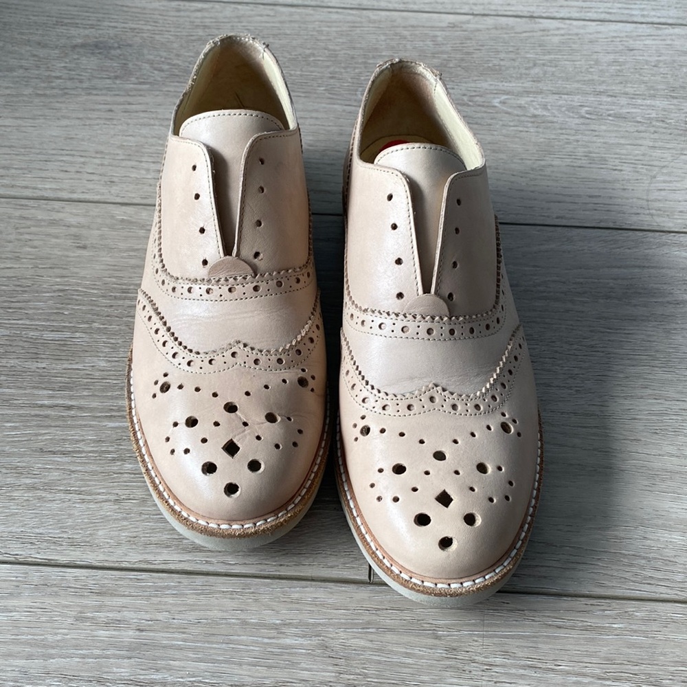 ‼️Made in Italy! Leather slip-on wingtip shoes‼️